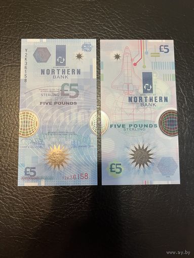 Северная Ирландия - 5 фунтов 2000 Миллениум  Р-203a UNC полимер