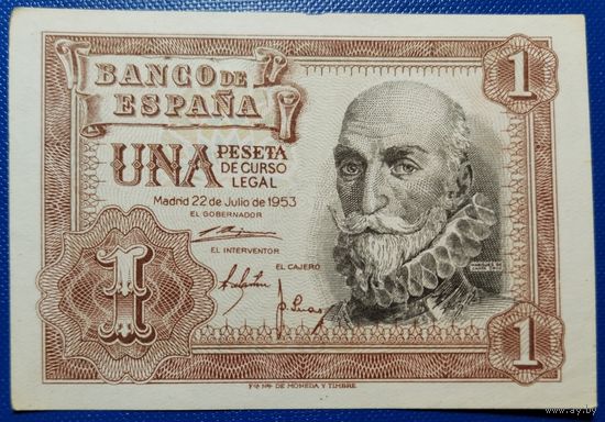 Испания 1 песета 1953 г.