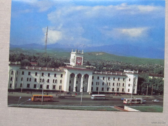 С014-5377 Открытка Душанбе Площадь Айни Фото Щербаков 1989 Чистая