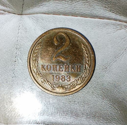 2 копейки 1983 года СССР. Очень красивая монета! Шикарная родная патина!