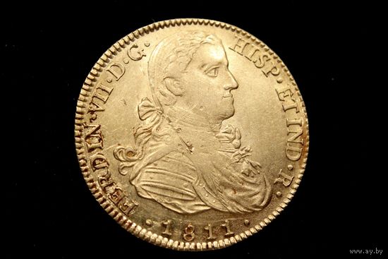 8 эскудо 1811 г. Мексика, Фердинанд VII. Штемпельный блеск!