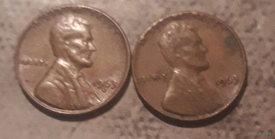 1 цент 1963 D & Р США