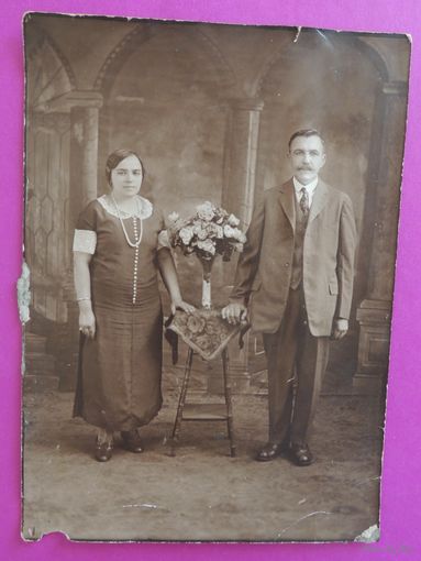 Большое фото "Семья" (17*13 см), Зап. Бел., 1920-1930-е гг.