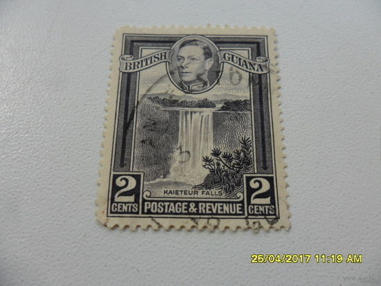 Марка Британская Гайана - KAIETEVR FALLS, из коллекции