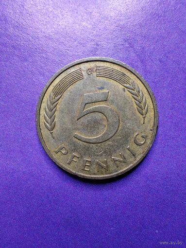 Германия ФРГ 5 пфеннигов 1990 G
