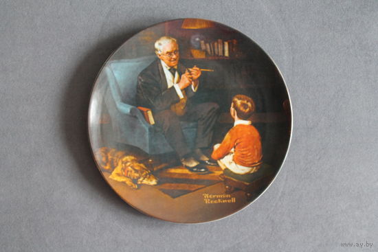 Тарелка коллекционная [США, Knowles, Магнат (Норман Роквелл), Bradex #84-R70-3.6] D=21,5см.