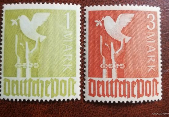 Германия оккупация Тризона: СССР, США Британская 1947 год  руки голубь