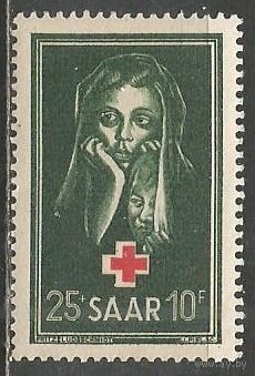 Французский СААР. Красный Крест. Мать и дитя. 1951г. Mi#304.
