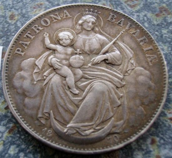 Бавария 1 талер 1870. "Madonnentahler"