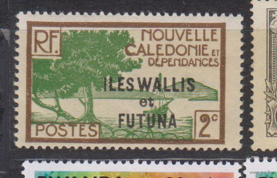 Флот Лодки Французские колонии Уоллис и Футуна 1930 год лот 6  С НАДПЕЧАТКОЙ ЧИСТАЯ