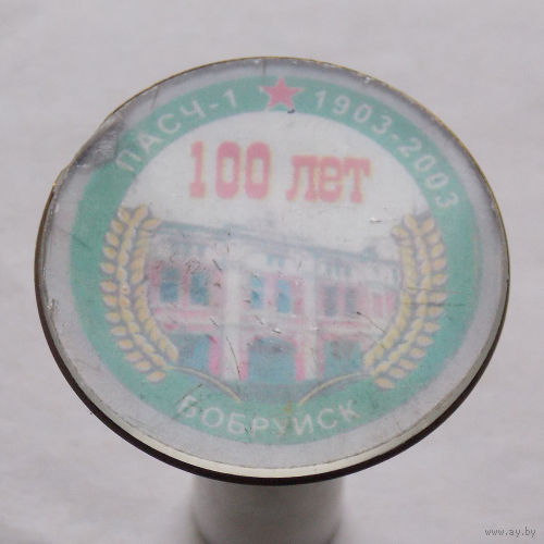 Значок 100 лет ПАСЧ-1 г.Бобруйск