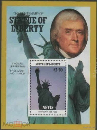 Невис 100 лет Статуя Свободы 1986 MNH
