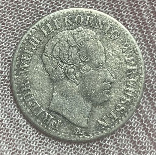 Монета 1/6 талера 1840 год. Королевство Пруссия. Фридрих Вильгельм III