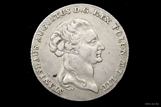 Талер (6 злотых) 1794 г. Варшава (Речь Посполитая). Кабинетная патина!