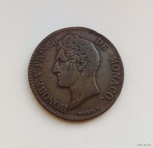 МОНАКО  5 сантимов 1837 г.