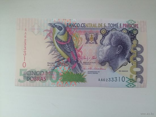 Сан-Томе и Принсипи 5000 UNC с рубля
