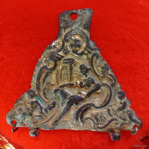 Винтажная вещь старая с девушкой на против Парижской арки