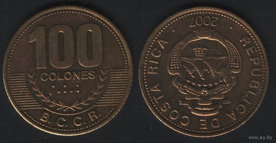Коста-Рика km240 100 колон 2007 год km240a (_5 ТОРГ ЛЮБОЙ