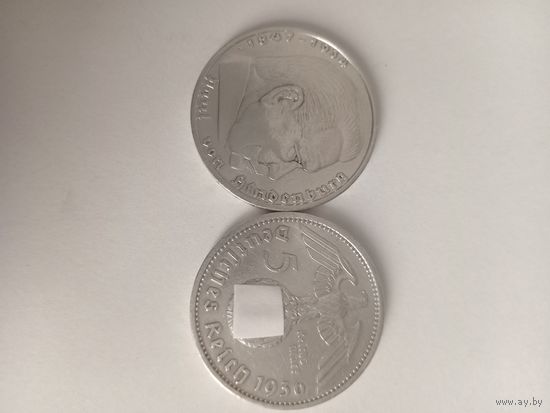 5 марок 1936 и 1937 годы