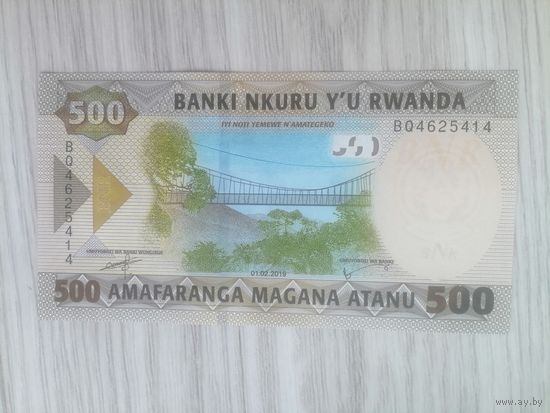 Руанда 500 UNC c рубля
