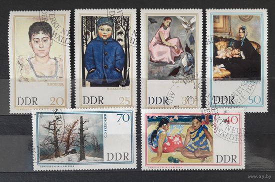 ГДР 1967г. Серия из 6 марок. Живопись.Музей.Дрезден. гаш.
