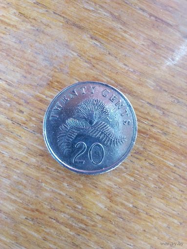 Монеты. Сингапур 20 центов 1987 г.
