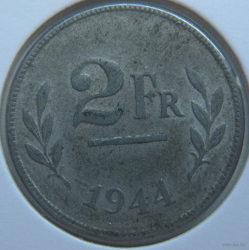 Бельгия под администрацией союзников 2 франка 1944 г. В холдере (gk)