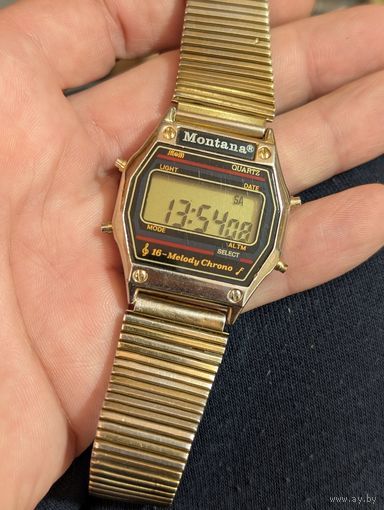 Редкие часы Montana ( в жёлтом корпусе )