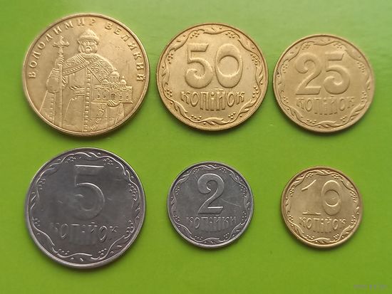 Сборный лот монет Украины (6шт)