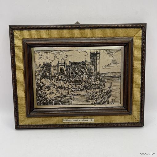 Антикварная гравюра на серебре Trieste. Австрия. Арт 3523