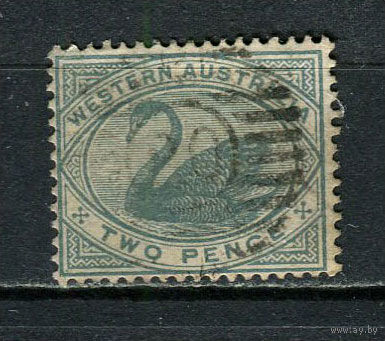 Западная Австралия (штат) - 1885/1888 - Лебедь 2Р - [Mi.32] - 1 марка. Гашеная.  (Лот 10HW)-TG3P20