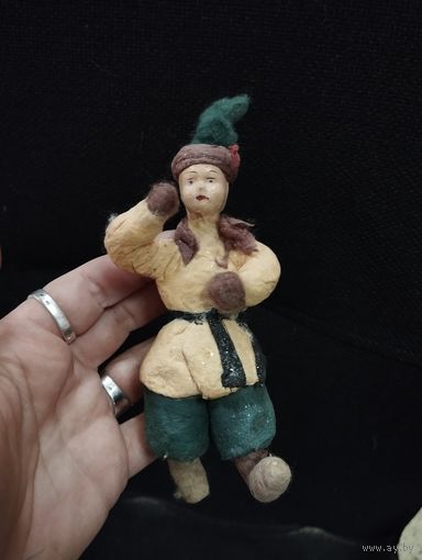 Игрушка ёлочная Казак, ватная. СССР