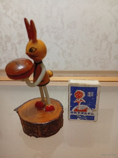 Статуэтка заяц, дерево, СССР