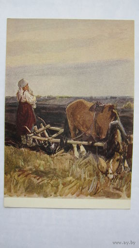 1952. Пластов. "Мороз, Красный нос" Некрасова
