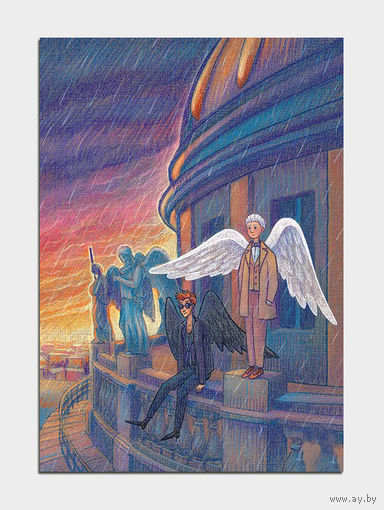 Открытка почтовая. Ангелы. Санкт-Петерьбург. Лето. Ночь. Худож. Л.Гнедкова (чистая)