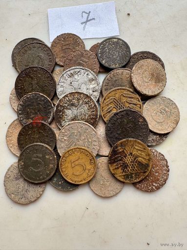 Сборка монет третий рейх 30 штук.