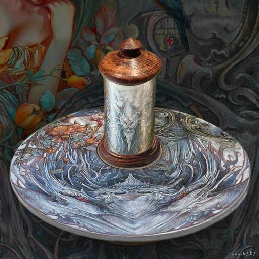 RARE Либерия 100 долларов 2025г. "Анаморфоз". Монета в подарочном футляре; цилиндрическое зеркало; сертификат; коробка. Тираж: 25 шт. СЕРЕБРО 311гр.(10 oz)