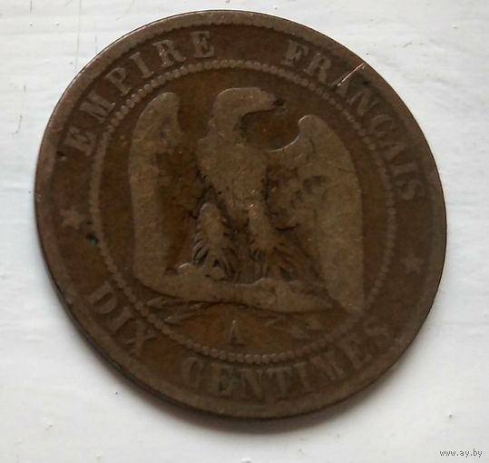 Франция 10 сантимов, 1861 A - Париж 2-4-27