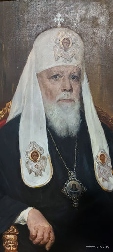 Картина на холсте патриарха Алексия I с рубля