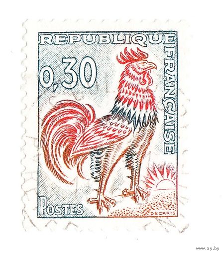 Стандартная марка Франция 1962  галльский петух