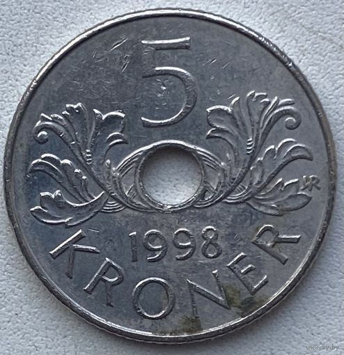 Норвегия 5 крон 1998 г.