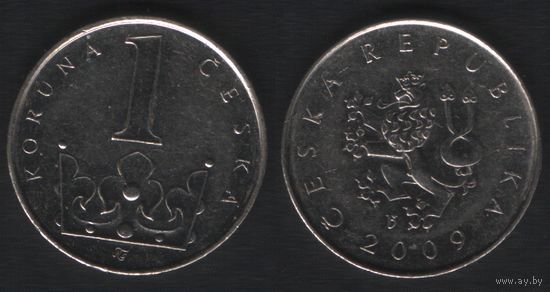 Чехия _km7 1 крона 2009 год (amw
