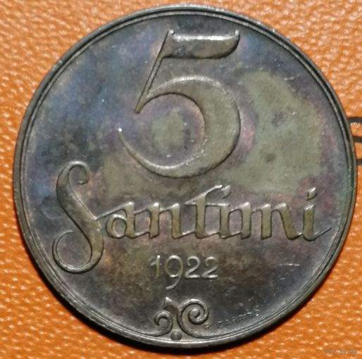Латвия 1 Республика, 5 сантим 1922 г, KM# 3