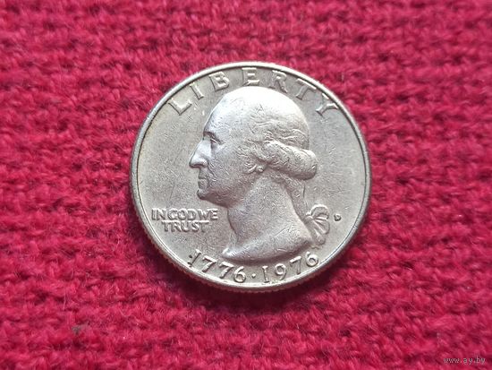 25 центов (квотер) 1976 г. США. 200 лет независимости. Барабанщик. D