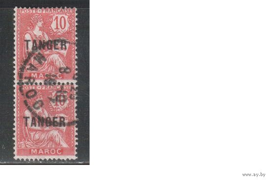 Танджер-1918,(Мих.4)  гаш. , Стандарт, Надп. , пара