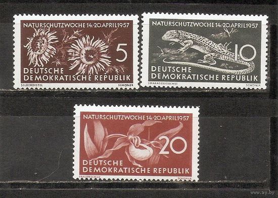 ФФ1 ГДР 1957 Цветы Ящерица
