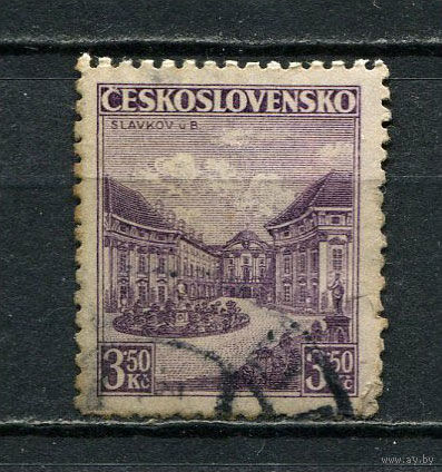 Первая Чехословацкая республика - 1936 - Архитектура 3,50Кс - [Mi.356] - 1 марка. Гашеная.  (Лот 78Gt)-T41P57