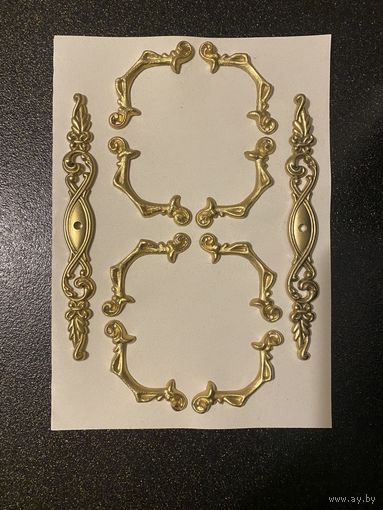 Накладки на мебель, металл, золочение.
