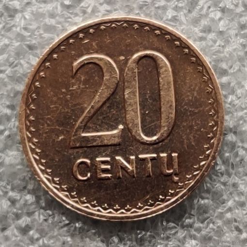 Литва 20 центов  1991 г. (2)