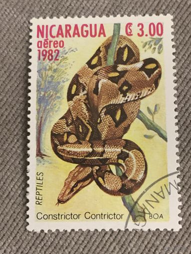 Никарагуа 1982. Питон. Марка из серии
